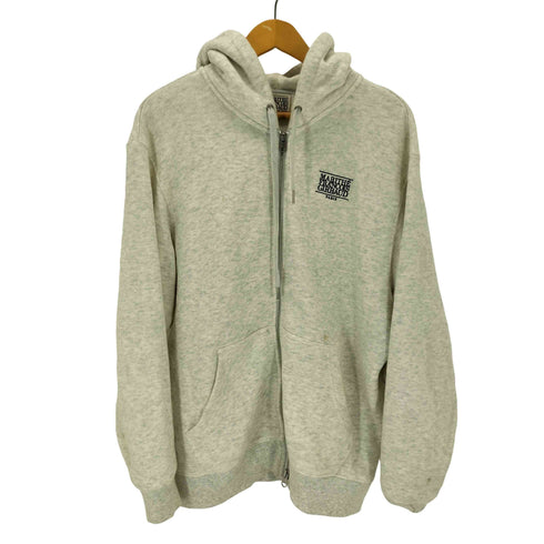 マリテフランソワジルボー MARITHE FRANCOIS GIRBAUD CLASSIC LOGO MELANGE HOODIE ZIP UP クラシック ロゴ メランジ ジップアップ フーディ メンズ M