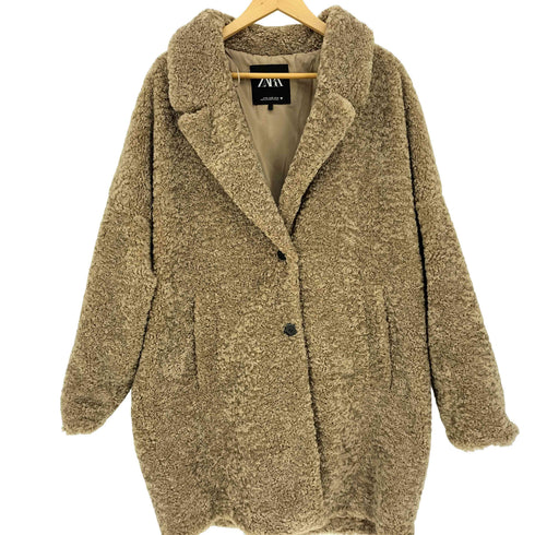 ザラ ZARA エコファー テディベアコート メンズ import:XL