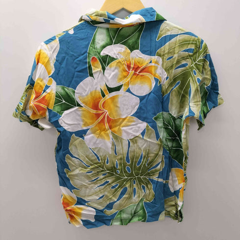 パラダイスファウンド PARADISE FOUND 80-90S ハワイ製 ボタニカル柄 レーヨン アロハ シャツ レディース import:XS