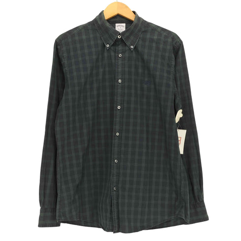 ブルックスブラザーズ BROOKS BROTHERS REGENT FIT ロゴ刺繍 ブラックウォッチ ボタンダウン L/S シャツ メンズ import:M