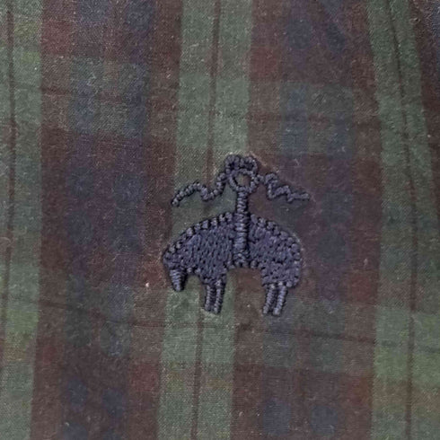 ブルックスブラザーズ BROOKS BROTHERS REGENT FIT ロゴ刺繍 ブラックウォッチ ボタンダウン L/S シャツ メンズ import:M