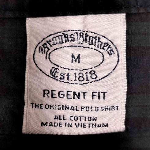 ブルックスブラザーズ BROOKS BROTHERS REGENT FIT ロゴ刺繍 ブラックウォッチ ボタンダウン L/S シャツ メンズ import:M