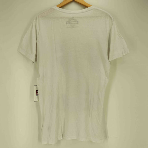 JIMMY'S USA製 裾袖シングルステッチ プリント 半袖 クルーネックTシャツ メンズ import:M
