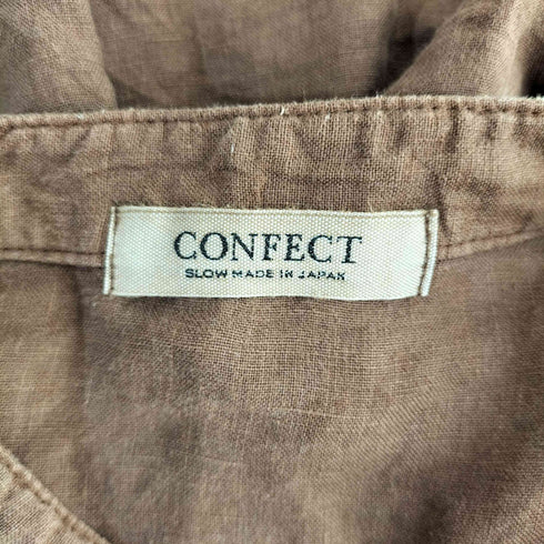 コンフェクト confect 60/40リネン 7分袖バンドカラーシャツ メンズ 3