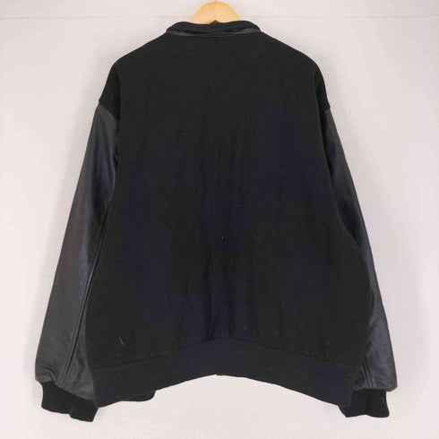 CANADA 袖レザー 企業ロゴ ウールスタジャン BIG SIZE メンズ 2XL