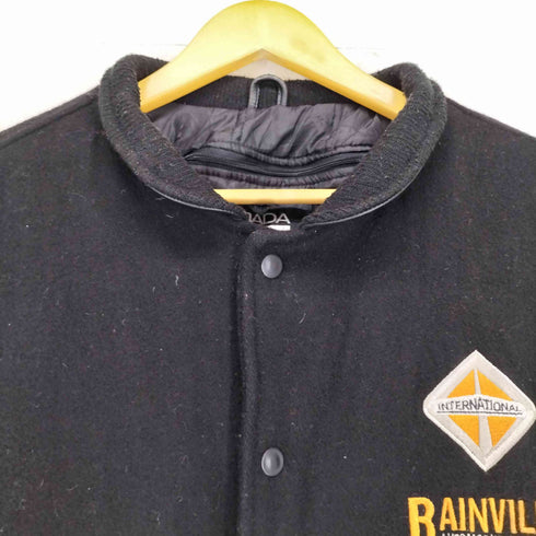 CANADA 袖レザー 企業ロゴ ウールスタジャン BIG SIZE メンズ 2XL