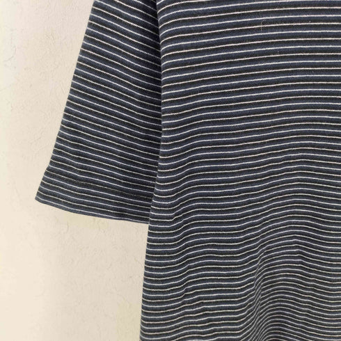 スティーブンアラン Steven Alan HI/TWST BORDER SHORT SLEEVE TEE -BOLD メンズ import:L
