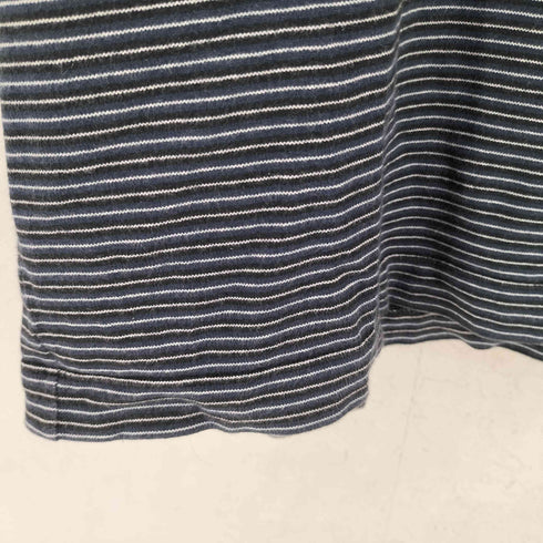 スティーブンアラン Steven Alan HI/TWST BORDER SHORT SLEEVE TEE -BOLD メンズ import:L