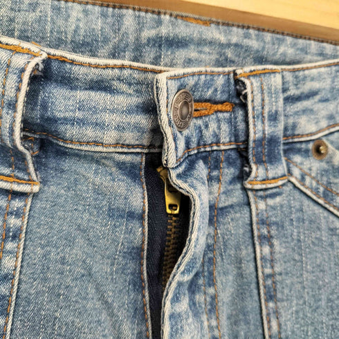 Y2K セミフレア デニム パンツ レディース ウエスト64 ヒップ88 また下76