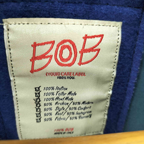 bob グレンチェック ボンディング チェスターコート メンズ 48