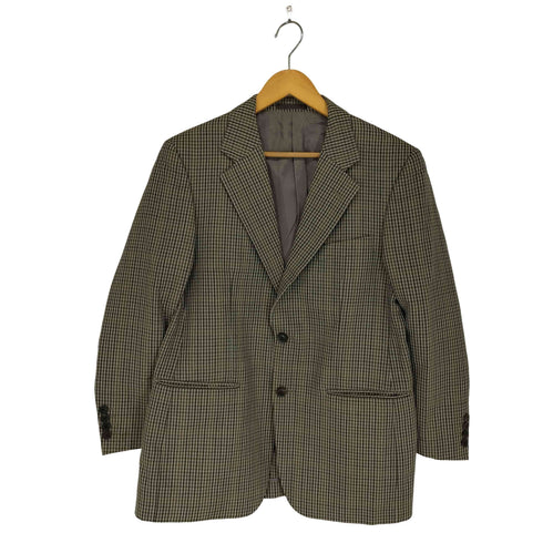 バーバリーロンドン BURBERRY LONDON モヘア混 2B チェック ウールテーラードジャケット メンズ 165