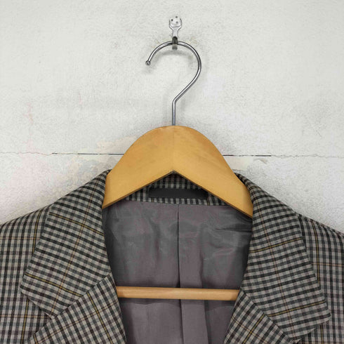 バーバリーロンドン BURBERRY LONDON モヘア混 2B チェック ウールテーラードジャケット メンズ 165