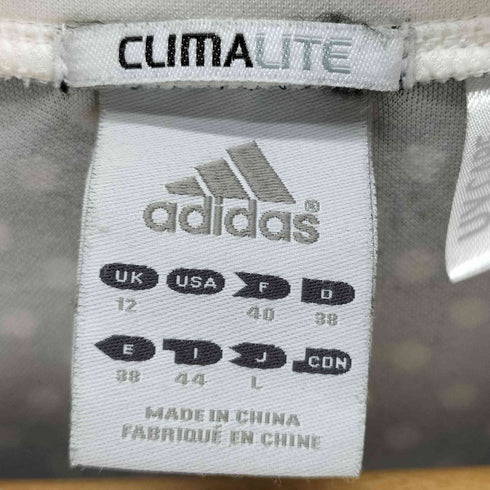 アディダス adidas 00S CLIMALITE ドット柄 パフォーマンス ロゴ トラック ジャケット ジャージ Y2K レディース JPN:L
