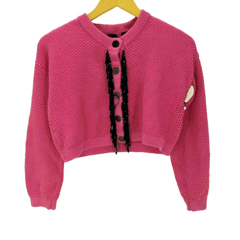 ピンコ PINKO ビジュー コットン ニット カーディガン レディース import:S