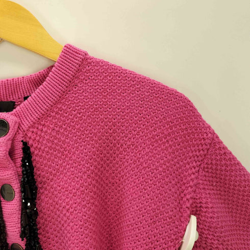 ピンコ PINKO ビジュー コットン ニット カーディガン レディース import:S