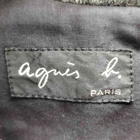 アニエスベー agnes b. 90S-00S OLD サンライズ期 MADE IN FRANCE フランス製 ウール コットン リバーシブル ステンカラー コート レディース JPN:0