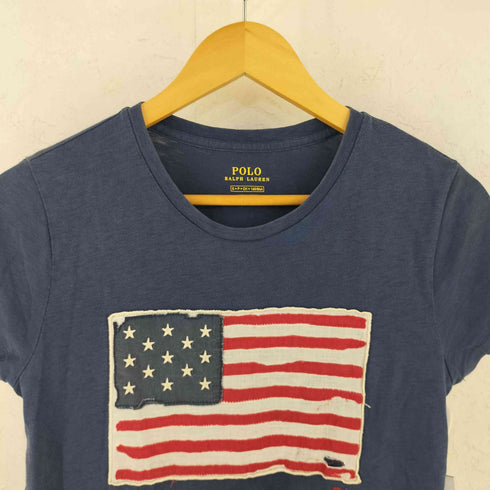 ポロラルフローレン POLO RALPH LAUREN 万国旗 刺繍 クルーネックTシャツ レディース import:S