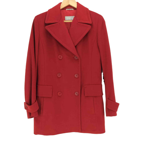 マックスマーラ MAX MARA 90S~00S 銀タグ イタリア製 ダブルブレスト ウール ショートコート レディース JPN:42