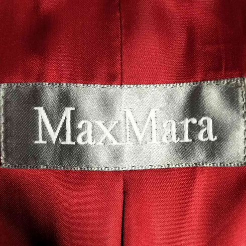 マックスマーラ MAX MARA 90S~00S 銀タグ イタリア製 ダブルブレスト ウール ショートコート レディース JPN:42
