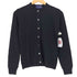 ラルフローレン RALPH LAUREN カシミヤ混 ノーカラー ウール カーディガン レディース import:M