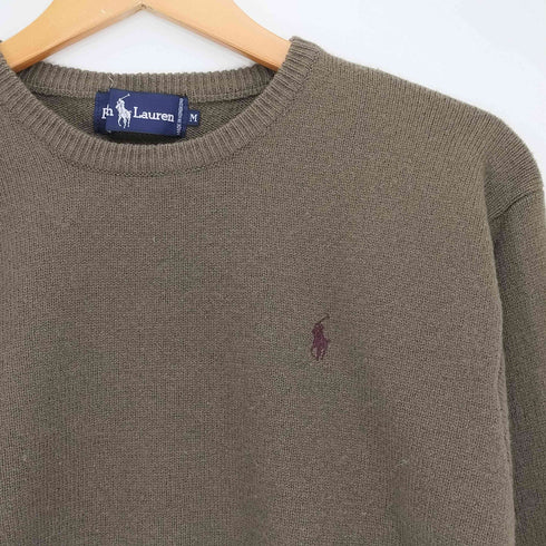 ラルフローレン RALPH LAUREN スモールポニー刺繍 クルーネック ウール ニット メンズ import:M
