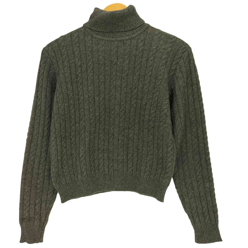 ラルフローレン RALPH LAUREN タートルネック ケーブル編み アンゴラ混 ウール ニット レディース import:M