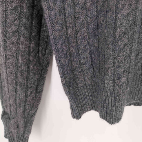 ラルフローレン RALPH LAUREN タートルネック ケーブル編み アンゴラ混 ウール ニット レディース import:M