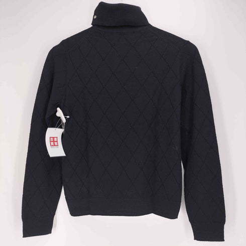 ブルックスブラザーズ BROOKS BROTHERS EXTRA FINE ITALIAN MERINO ショルダーボタン アーガイルパターン ハイネック ニット セーター レディース import:M
