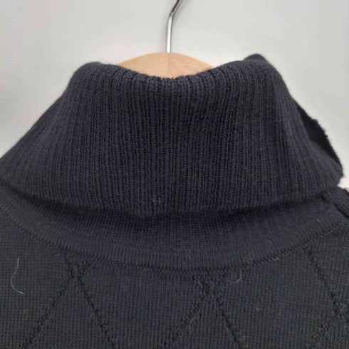 ブルックスブラザーズ BROOKS BROTHERS EXTRA FINE ITALIAN MERINO ショルダーボタン アーガイルパターン ハイネック ニット セーター レディース import:M