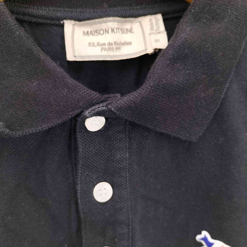 メゾンキツネ MAISON KITSUNE トリコロールフォックスパッチ 半袖ポロシャツ メンズ JPN:S