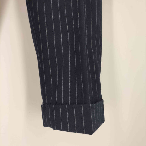 ラルフローレン RALPH LAUREN チョークストライプ ウール ノータック スラックス レディース 7
