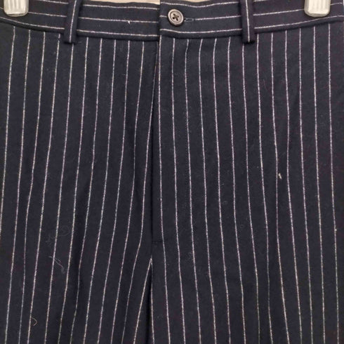 ラルフローレン RALPH LAUREN チョークストライプ ウール ノータック スラックス レディース 7
