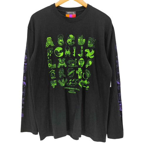 RADIO EVA アニメ プリント 長袖 Tシャツ メンズ JPN:XL