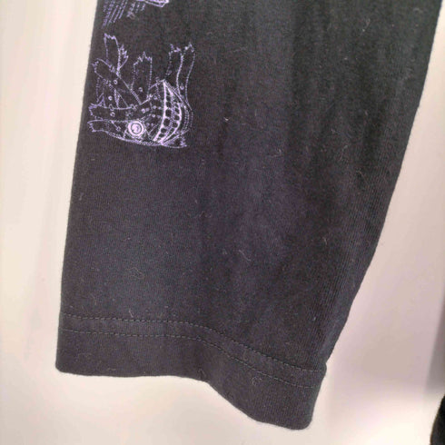 RADIO EVA アニメ プリント 長袖 Tシャツ メンズ JPN:XL