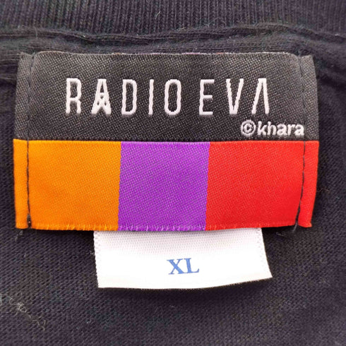 RADIO EVA アニメ プリント 長袖 Tシャツ メンズ JPN:XL