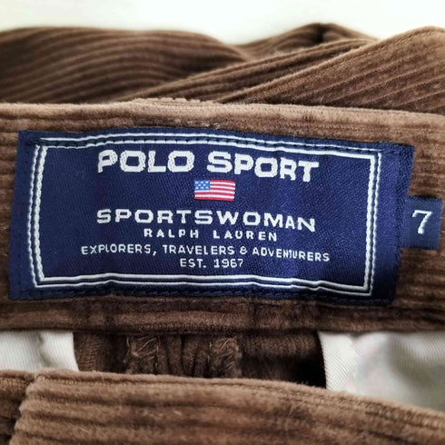 ポロスポーツラルフローレン POLO SPORT RALPH LAUREN SPORTS WOMAN コーデュロイ ノータック トラウザー パンツ レディース 7