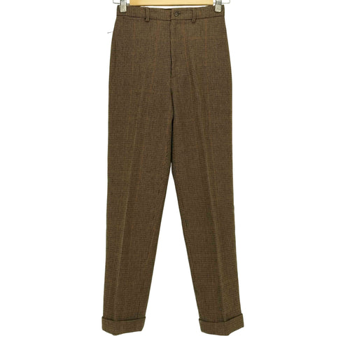 ラルフローレン RALPH LAUREN COLLECTION CLASSICS ガンクラブチェック ウール ノータック スラックス レディース 7