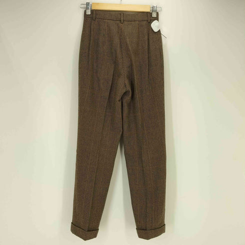 ラルフローレン RALPH LAUREN COLLECTION CLASSICS ガンクラブチェック ウール ノータック スラックス レディース 7