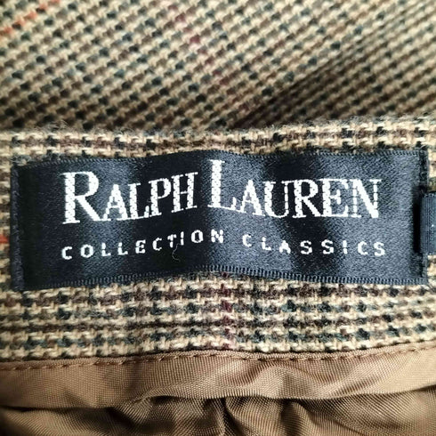 ラルフローレン RALPH LAUREN COLLECTION CLASSICS ガンクラブチェック ウール ノータック スラックス レディース 7