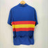 cannondale 80-90s USA製 ロゴ刺繍 マルチカラー ボーダー ハーフジップ サイクル Tシャツ メンズ import:L