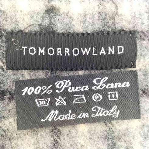 トゥモローランド TOMORROWLAND イタリア製 PURE LANA ウール チェック マフラー メンズ