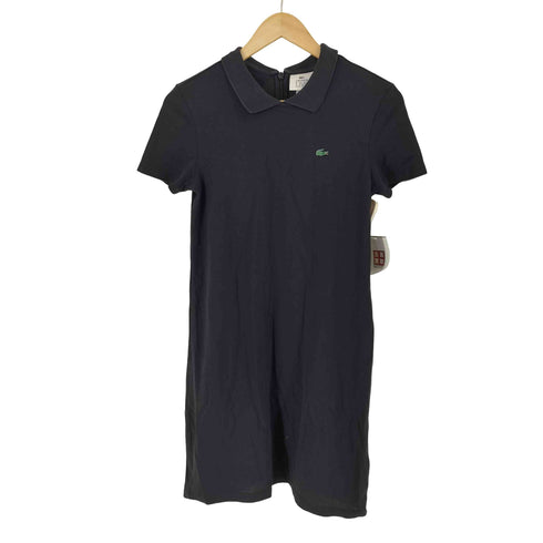 ラコステライブ Lacoste Live メタルロゴ 変形 半袖 ポロシャツ レディース 34