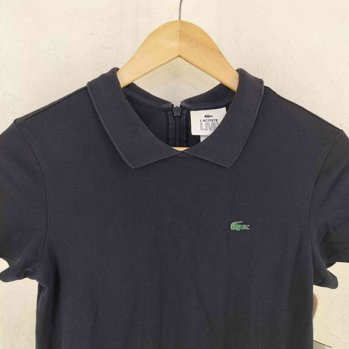 ラコステライブ Lacoste Live メタルロゴ 変形 半袖 ポロシャツ レディース 34
