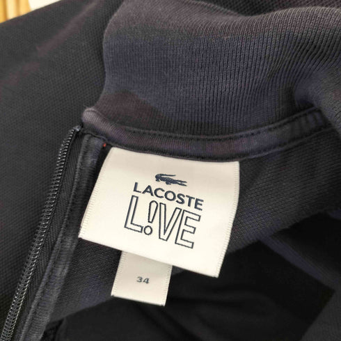 ラコステライブ Lacoste Live メタルロゴ 変形 半袖 ポロシャツ レディース 34