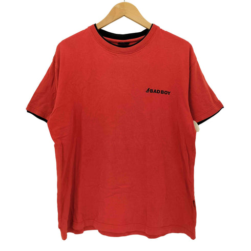 バッドボーイ BADBOY ウイング クロス バックプリント フェイクレイヤード Tシャツ メンズ JPN:L