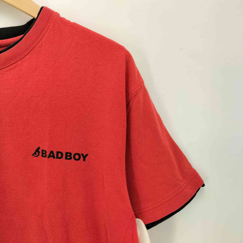 バッドボーイ BADBOY ウイング クロス バックプリント フェイクレイヤード Tシャツ メンズ JPN:L