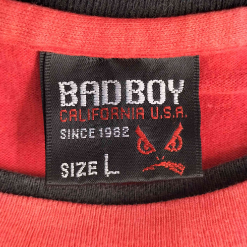 バッドボーイ BADBOY ウイング クロス バックプリント フェイクレイヤード Tシャツ メンズ JPN:L