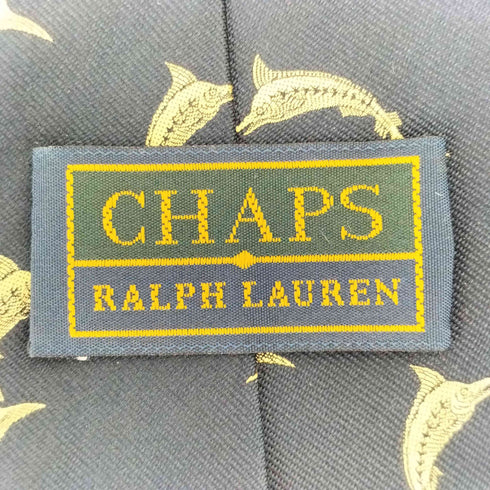 チャップスラルフローレン CHAPS RALPH LAUREN 90S カジキ シルク100% ネクタイ メンズ