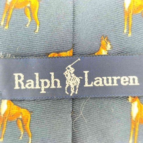 ラルフローレン RALPH LAUREN シルク100% 馬 ホース ネクタイ メンズ