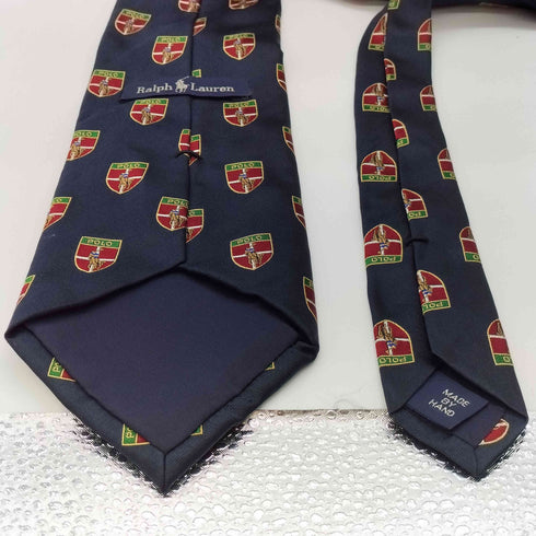 ラルフローレン RALPH LAUREN シルク100% エンブレム スモールポニー刺繍 ネクタイ メンズ